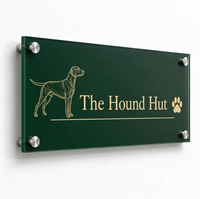Plaque murale personnalisée en acrylique pour jardin, décoration de patio, découpe laser, impression UV, bords polis, vente en gros