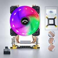 Dissipateur thermique CPU silencieux PWM 4 broches QiuzAim avec 2/4/6 caloducs et ventilateur 90 mm, refroidissement par air pour ordinateur de bureau, compatible LGA1200 1700 1151 1150