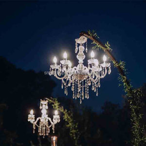 Lámpara de Araña de Cristal Dorada Estilo María <span class=keywords><strong>Teresa</strong></span> Europea para Bodas, Hotel, Sala de Estar, Lámpara Colgante de Lujo - Product Image 2