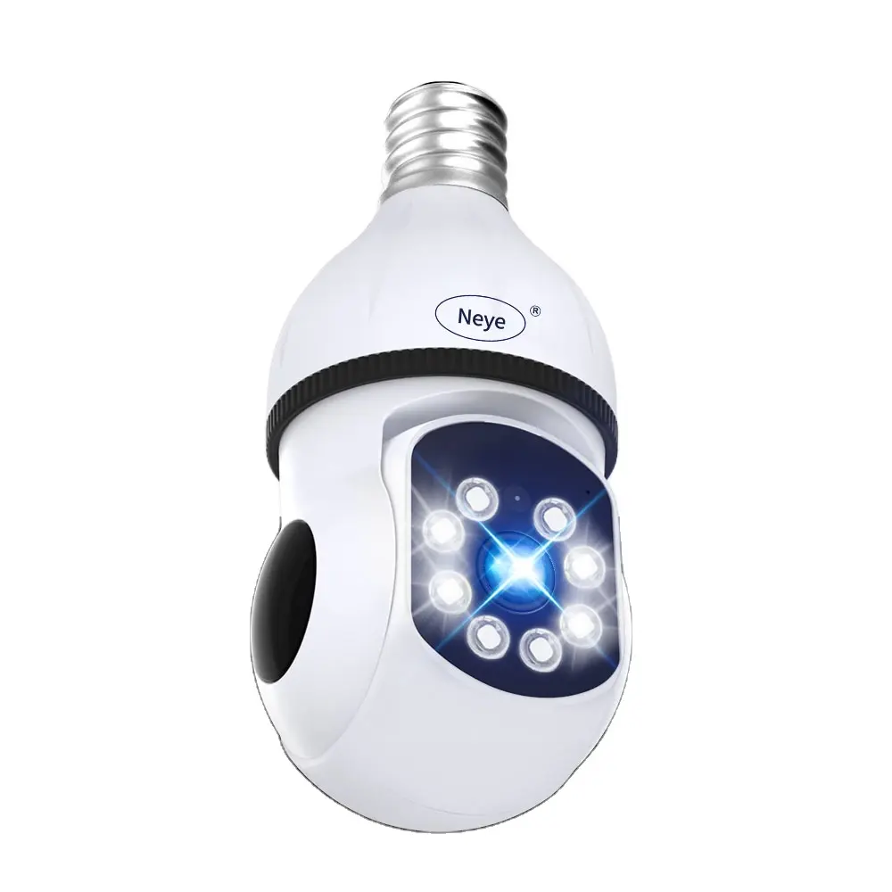 E27 Sockel Lampen fassung 4K 8MP CCTV Drahtlose Glühbirnen kamera Auto Tracking Security Wifi 360 Panorama Ptz IP-Kamera