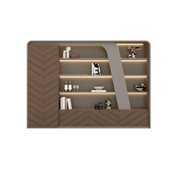 Armoire de classement de luxe légère, grande capacité, en bois, pour bureau de direction, avec logo personnalisable