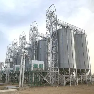 Silo per mangime per pollame Silo per stoccaggio di farina di soia in acciaio 100ton 500ton 1000ton 5000ton Silo per cereali Uganda in vendita