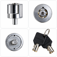 Serrure à cylindre pour armoire électrique, corps en alliage de zinc durable, 2 clés, verrouillage fluide, rotation à 90 degrés