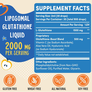 Suplemento Líquido Vegano de Glutatión Liposomal Sin Gluten con Aloe Vera <span class=keywords><strong>para</strong></span> el Bienestar Diario y Apoyo a la Desintoxicación en Adultos - Product Image 2