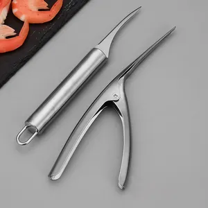 Gran oferta, pelador de camarones de acero inoxidable, accesorios de cocina portátiles, herramientas para mariscos, línea de eliminación de camarones, cuchillo limpiador