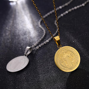 Collar con Medallón de San Benito de Acero Inoxidable para Hombre y Mujer, Gargantilla, Joyería Católica, Regalo - Product Image 2