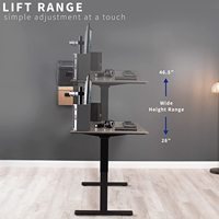 Bureau Assis-Debout Ordinateur Ergonomique Électrique en Acier à Double Moteur Réglable en Hauteur Automatique Confortable Blanc