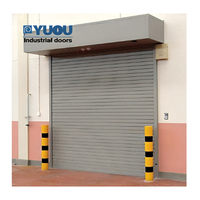 Porte de garage à enroulement en acier galvanisé résistant au vent et à usage intensif pour entrepôt