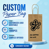 Sacs en papier kraft de qualité alimentaire résistants avec impression personnalisée, sacs à pain en papier écologiques et sacs de livraison pour restaurants