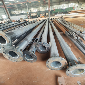 Mạ kẽm đèn bài chiều cao 6M 8m ánh sáng đường phố cực QATAR giá rẻ giá LED đường phố màu xanh lá cây trắng tùy chỉnh màu Xanh tự động thép nóng - Product Image 4