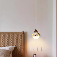 Suspension LED Terrazzo Minimaliste Moderne en Bois Massif avec Cordon Réglable pour Chambre, Îlot de Cuisine, Salle à Manger et Décoration