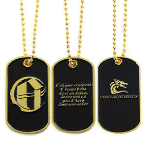 Gepersonaliseerde hondenpenning met aangepast logo, verguld, gepolijste zinklegering, emaille vlag, honden-id-tags - Product Image 4