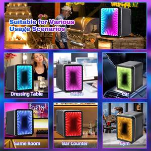 <span class=keywords><strong>Mini</strong></span>-réfrigérateur électrique 4L pour la maison et les camping-cars, double zone de température, réfrigérateur cosmétique avec miroir, prêt à offrir, 13 couleurs de lumière, US - Product Image 3