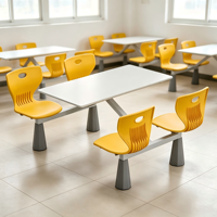 Ensembles de tables à manger extensibles modernes, élégantes, en bois, de conception compacte, rectangulaires, pour usage commercial et scolaire, vente en gros