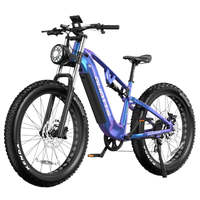 Vélo de montagne électrique Bangfang Motor Winter MTB 26 pouces, suspension intégrale, pneus larges E26 4.0, autonomie 60 km, conduite sur neige, 0.0g Manuel lb