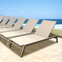 Fauteuils de Piscine Modernes en Aluminium pour Loisirs, Acceptation OEM, Chaise Longue d'Extérieur, Chaise Longue de Jardin à Bas Prix au Bord de la Piscine