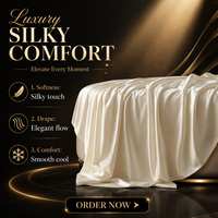 Tissu de literie en Tencel Lyocell de luxe 400TC, couleur crème ivoire, matière soyeuse et lisse, housse de couette textile