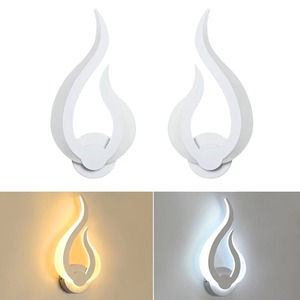 Modern LED up Down Wall <b>Light</b> Lighting Fixture Flame Design Bedside <b>Light</b> Minimalist <b>Sconce</b> Lamp Indoor Outdoor - Product Image 2