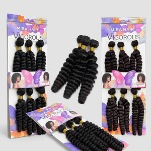 ผมต่อเส้นใยโปรตีนสังเคราะห์แบบนุ่ม 6 ชิ้น แบบใหม่ ลอนเกลียว ยาว 14 นิ้ว ผมหยักศกแบบหลวม มีสินค้าในสต็อก - Product Image 1
