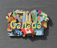 Aimant de réfrigérateur en bois personnalisable Pays Maison Souvenir parfait Danemark Chicago Boston Las Vegas Hawaii Amérique-pour cadeaux