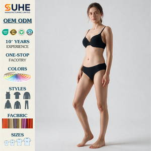 Sujetador sin Costuras para Mujer SUHE, Negro, Copa Completa, Espalda en Y, Lavable a Máquina, Uso Diario - Product Image 2