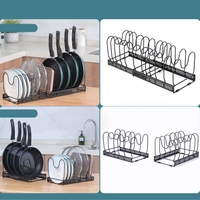 Organisateur de couvercles de casseroles extensible DOOSO, support réglable pour compartiments de placard, casseroles, cuisine