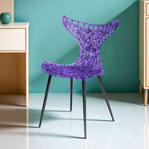 批发现代奢华闪光优雅冰堆叠光纤餐椅亚克力水晶透明家庭办公活动婚礼 - Product Image 1