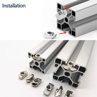 Écrous à tête marteau de grade 4.8 M3, écrous en T nickelés en acier au carbone, norme européenne série 30, pour profilés aluminium 3030