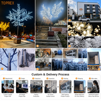 Árbol Artificial TOPREX con Luces LED Decorativas, IP65 Impermeable, Grado Comercial, Decoración para Jardín y Paisajes Exteriores