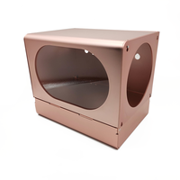 Boîtier métallique anodisé or rose de haute qualité, sur mesure, en tôle chromée, fabrication de tôlerie premium