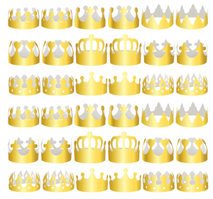 Couronnes en papier doré fête en vrac roi <span class=keywords><strong>princesse</strong></span> couronnes d'or chapeaux chapeaux <span class=keywords><strong>de</strong></span> fête en or pour enfants adultes célébration d'anniversaire bébé douche - Product Image 4