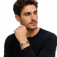 Tizti bijoux Bracelet en acier inoxydable pour hommes femmes Double boîte chaîne vaste fermoir diverses couleurs mode chaîne Bracelets