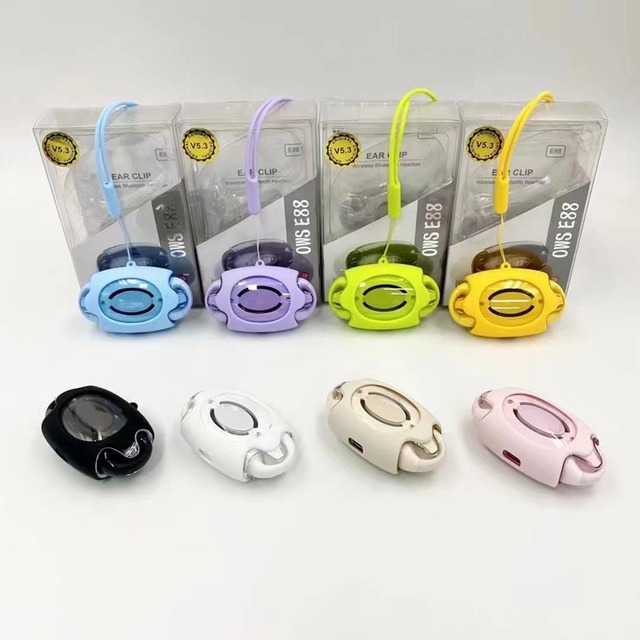 Hot Sell Open Ear Clip Earphones HiFi Stereo Headset Clip on Earbuds Earphones Bone Conduction Noise Cancelling Headphones