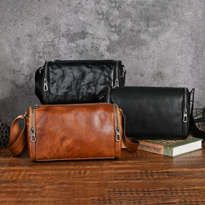 กระเป๋าสะพายไหล่หนังวัวชั้นบนสุดสำหรับผู้ชาย สีพื้น ทนทาน เหมาะสำหรับธุรกิจและการเดินทาง ฤดูร้อน 2025 - Product Image 4