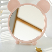 Miroir de maquillage de bureau pliable de dessin animé, miroir de maquillage pour fille, miroir de princesse pour étudiante en dortoir