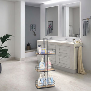 Étagère <span class=keywords><strong>de</strong></span> <span class=keywords><strong>rangement</strong></span> sur pied en osier à trois couches à usage domestique étagère d'affichage <span class=keywords><strong>de</strong></span> panier <span class=keywords><strong>de</strong></span> fruits pour les unités d'étagères <span class=keywords><strong>de</strong></span> <span class=keywords><strong>rangement</strong></span> <span class=keywords><strong>de</strong></span> salon <span class=keywords><strong>de</strong></span> cuisine - Product Image 4