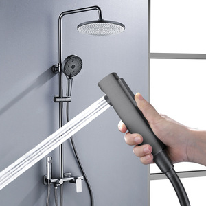 Grifo de baño oculto de latón blanco crema minimalista, válvula de cerámica presurizada fría y caliente de un solo Mango para hoteles y <span class=keywords><strong>apartamentos</strong></span> - Product Image 4