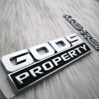 Autocollants de logo d'emblème de voiture en métal 3D personnalisé, argent, chrome argent, accessoires de voiture, autocollants d'emblème de voiture en chrome