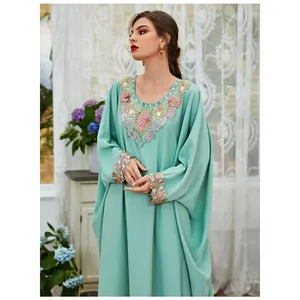 SIPO Eid Chiffon Caftan Dress Plus Size Women Plain Wholesale Kaftan Malaysia Women