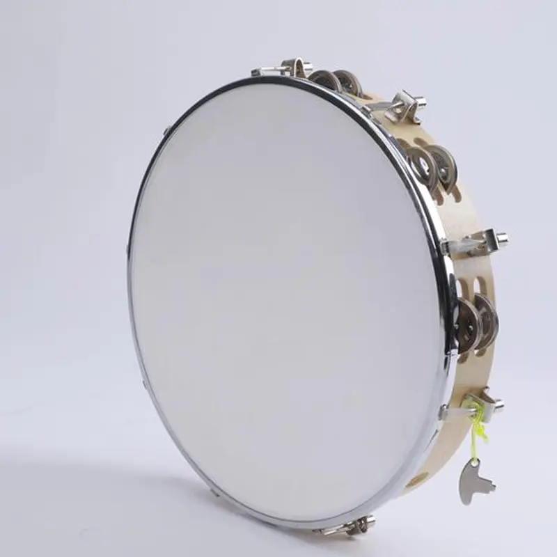 Tambourine chất lượng cao chuyên nghiệp trẻ em bé bé gỗ giáo dục nhạc cụ âm nhạc Đồ chơi đầy màu sắc Tambourine