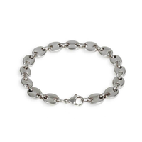 Vente en gros de colliers en or 18 ct avec grains de café pour hommes, bijoux, collier hip hop en acier inoxydable, chaîne de nez de cochon pour hommes
