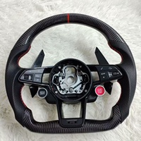 Audi R8 A3 8Y 8P 8V B8 B9 TTS A4 B8 B8.5 A5 A6 C7 C8 4F A7 A8 Q3 Q5 S3 8V S4 S5 Rs3 Rs4 Rs5 için Karbon Fiber Araba Direksiyonu