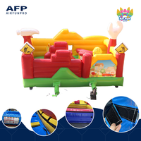 Château Gonflable Saison Chaude avec Toboggan, Maison de Rebond Personnage de Dessin Animé, Combo Gonflable pour Enfants, Rebondisseur Gonflable pour Enfants