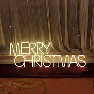 Großhandel frohe Weihnachten Zeichen führte offene Leucht reklame für Weihnachten im Freien Dekoration