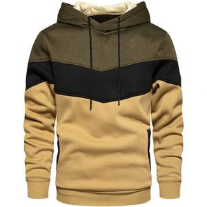 Sweat-shirts à capuche pour hommes, vêtements décontractés, pull-over, logo personnalisé OEM, 100% coton, imprimé, sweat-shirt à capuche trois tons - Product Image 3