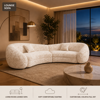 Ensemble complet de meubles de salon de luxe, canapé modulaire en tissu, table basse, ensemble complet de meubles pour villa et appartement