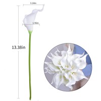 Buket Bunga Calla Lily PU Artifisial Laris Manis 13.38in Dekoratif untuk Pernikahan, Fotografi Luar Ruangan, Grosir
