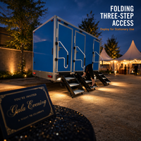 Toilettes mobiles portables Truth avec réservoir d'eau, douche et options de sol antidérapant pour événements publics en plein air et campings