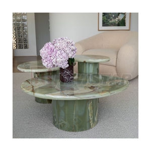 Luxury Design Customize Size Natural Green Coffee Table for Home Living Room Decoration <b>Side</b> - Product Image 2