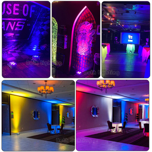 Cả hai ánh sáng 6pcs18w rgbwa + uv6in1 dẫn ánh sáng sân khấu DMX 512 Wifi mệnh pin điện từ xa không dây uplight cho tiệc cưới - Product Image 6